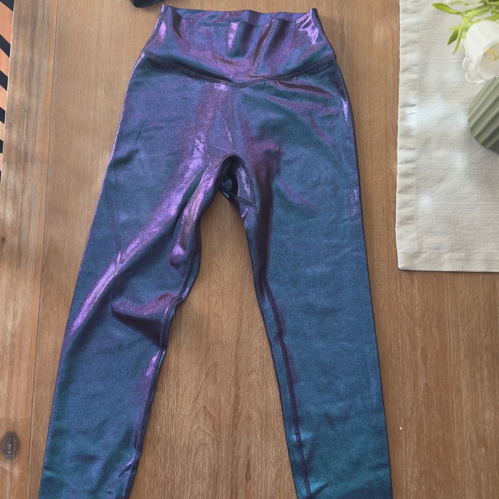 BuffBunny Purple and Blue Iridescent Leggings and matching top